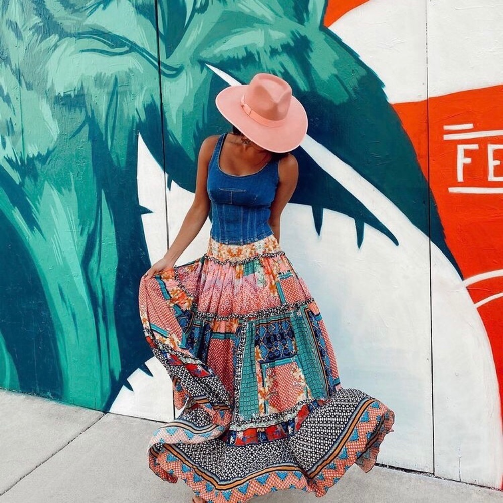 NWT ANTHROPOLOGIE BHANUNI BY JYOTI CELINA TIERED MAXI SKIRT - Picture 3 of 16